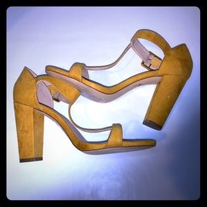 Mustard Colored Block Heels